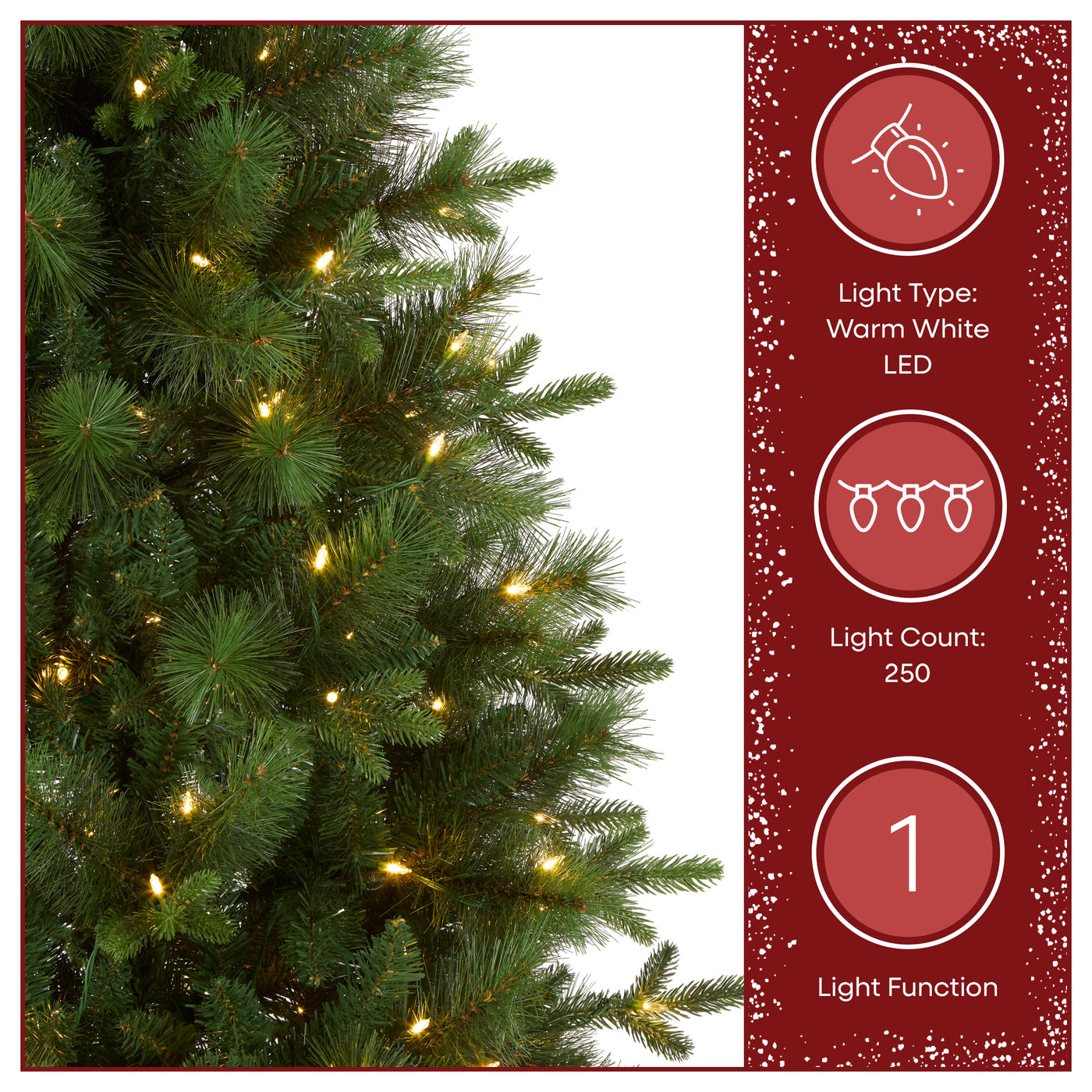 6 ft. Pre-Lit Stamford Artificial Pine Christmas Tree with Warm white LED Lights - National Tree Company