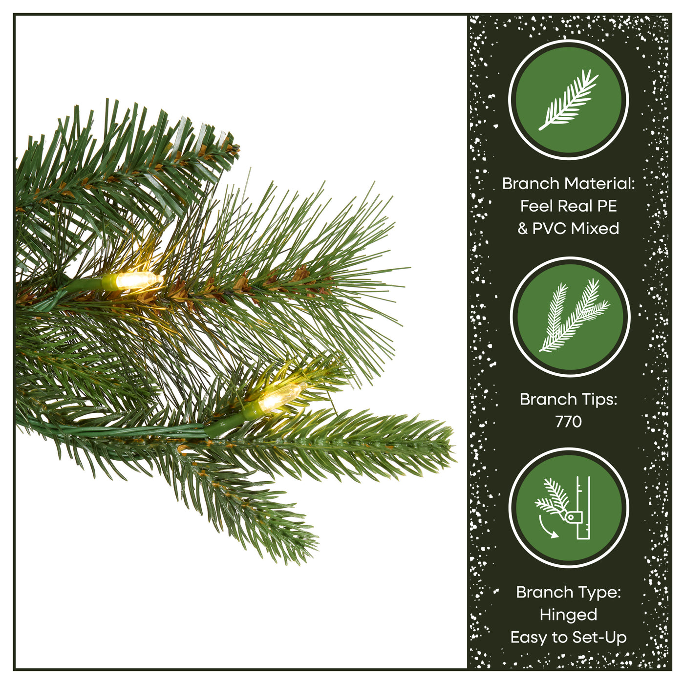 6 ft. Pre-Lit Stamford Artificial Pine Christmas Tree with Warm white LED Lights - National Tree Company