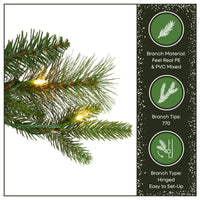 6 ft. Pre-Lit Stamford Artificial Pine Christmas Tree with Warm white LED Lights - National Tree Company