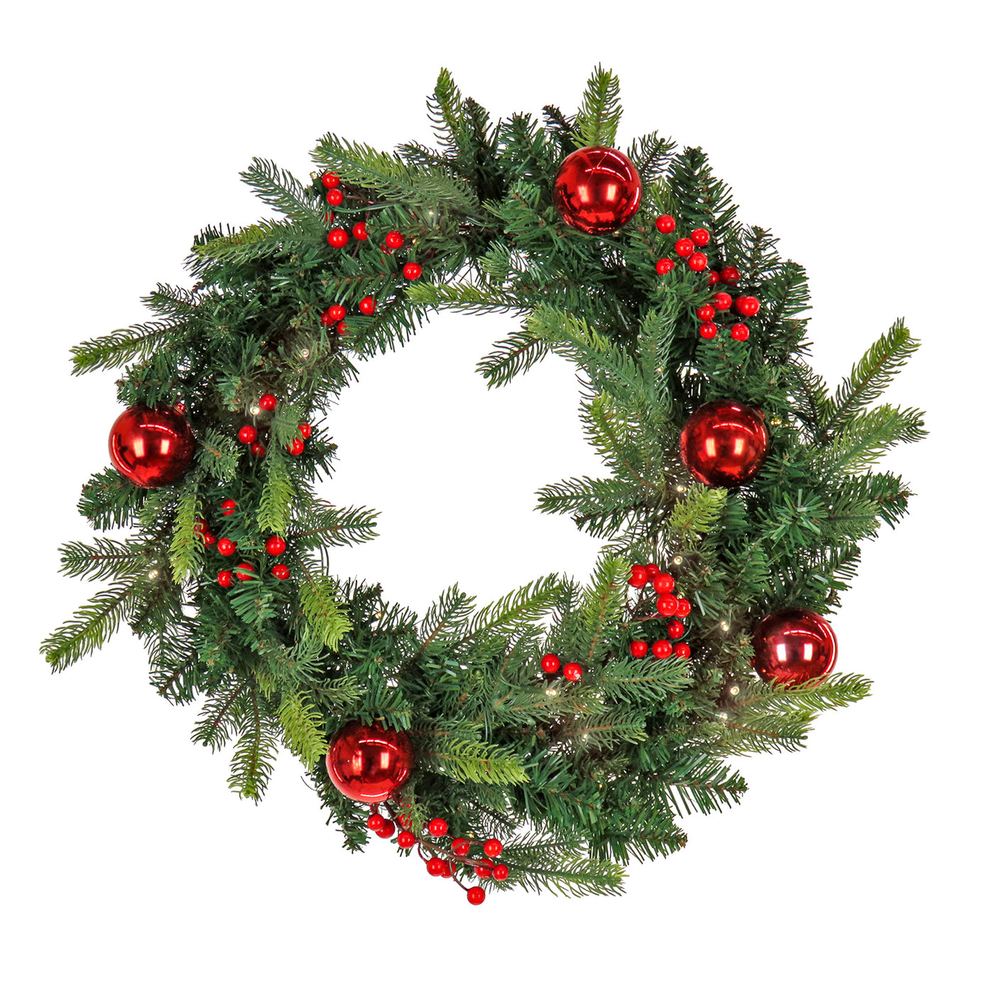 24 in. Pre-Lit Scotch Creek Fir Wreath - National Tree Company