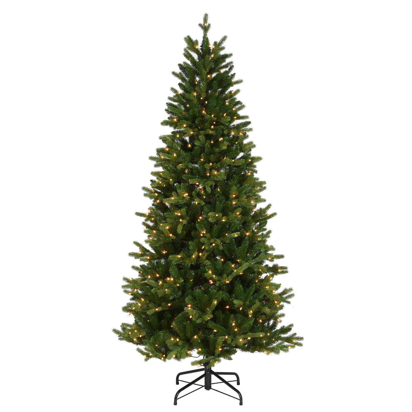 7.5 ft. Pre-Lit Townend Spruce Slim Tree with Clear Lights - National Tree Company