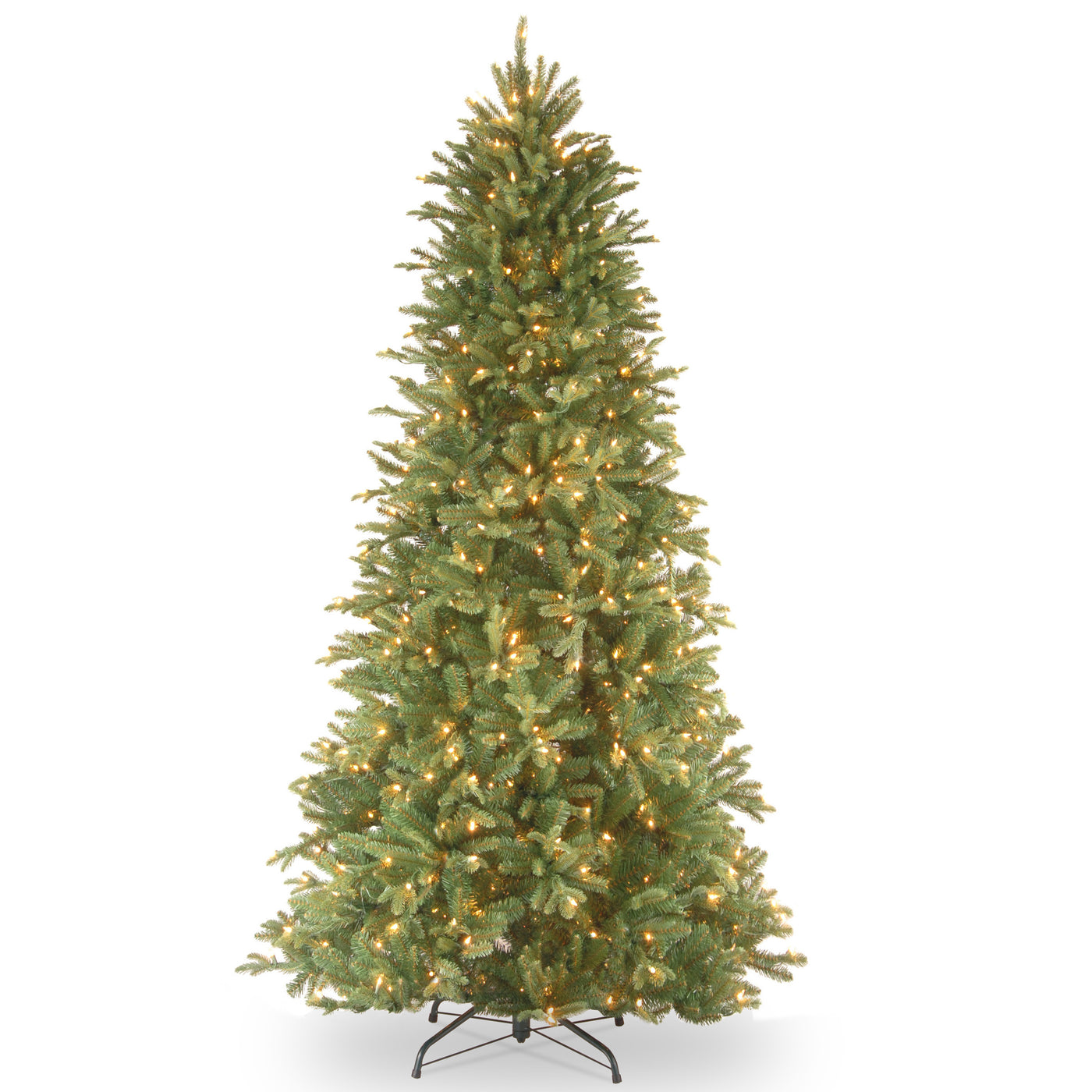 6.5 ft. Pre-Lit Tiffany Fir Slim Tree with Clear Lights PE Branch Tips - National Tree Company