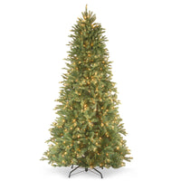 6.5 ft. Pre-Lit Tiffany Fir Slim Tree with Clear Lights PE Branch Tips, Plug-In - National Tree Company