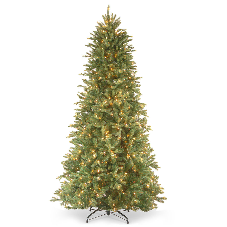 6.5 ft. Pre-Lit Tiffany Fir Slim Tree with Clear Lights PE Branch Tips, Plug-In - National Tree Company