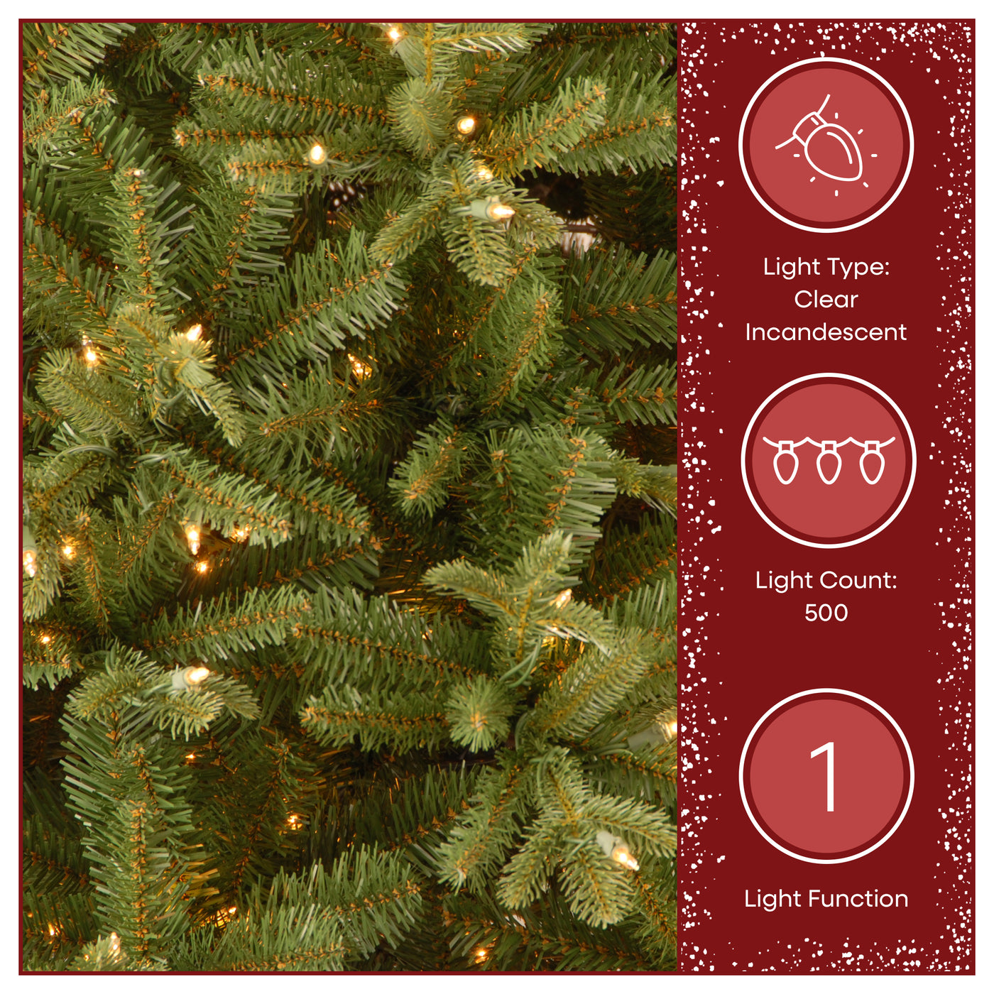 6.5 ft. Pre-Lit Tiffany Fir Slim Tree with Clear Lights PE Branch Tips, Plug-In - National Tree Company