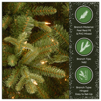 6.5 ft. Pre-Lit Tiffany Fir Slim Tree with Clear Lights PE Branch Tips, Plug-In - National Tree Company