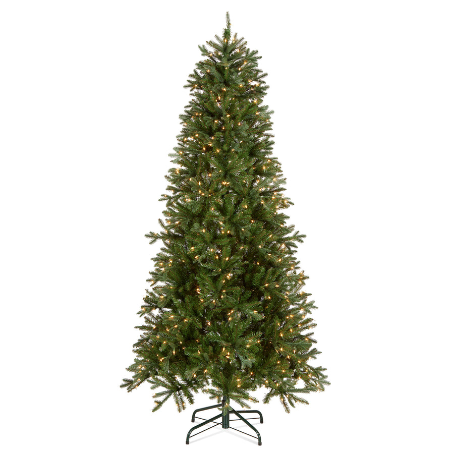 7.5 ft. Pre-Lit Tiffany Fir Slim Hinged Tree with Clear Lights, Plug-In - National Tree Company