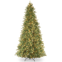 9 ft. Pre-Lit Tiffany Fir Slim Tree with Clear Lights - PE Branch Tips - National Tree Company