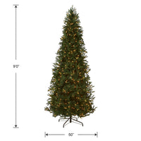 9 ft. Pre-Lit Tiffany Fir Slim Tree with Clear Lights - PE Branch Tips - National Tree Company