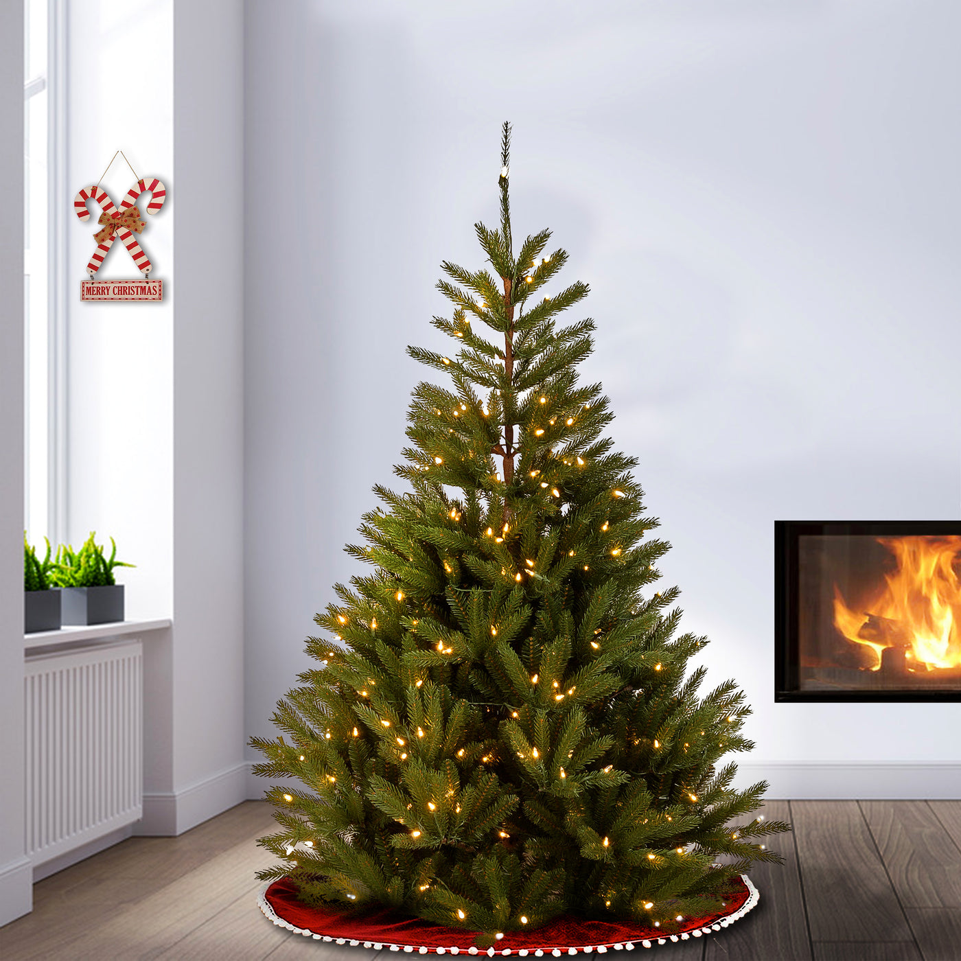 7.5 ft. Pre-Lit Topeka Spruce Tree with Clear Lights - National Tree Company