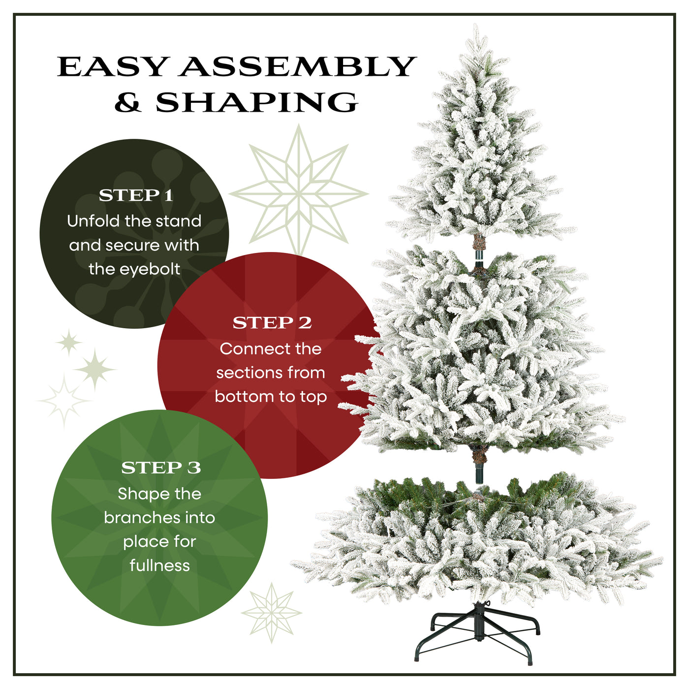6.5 ft. Pre-Lit Snowy Everest Fir Medium Tree with Clear Lights - National Tree Company