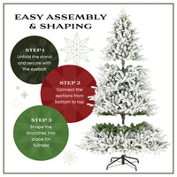 6.5 ft. Pre-Lit Snowy Everest Fir Medium Tree with Clear Lights - National Tree Company