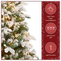 6.5 ft. Pre-Lit Snowy Everest Fir Medium Tree with Clear Lights - National Tree Company
