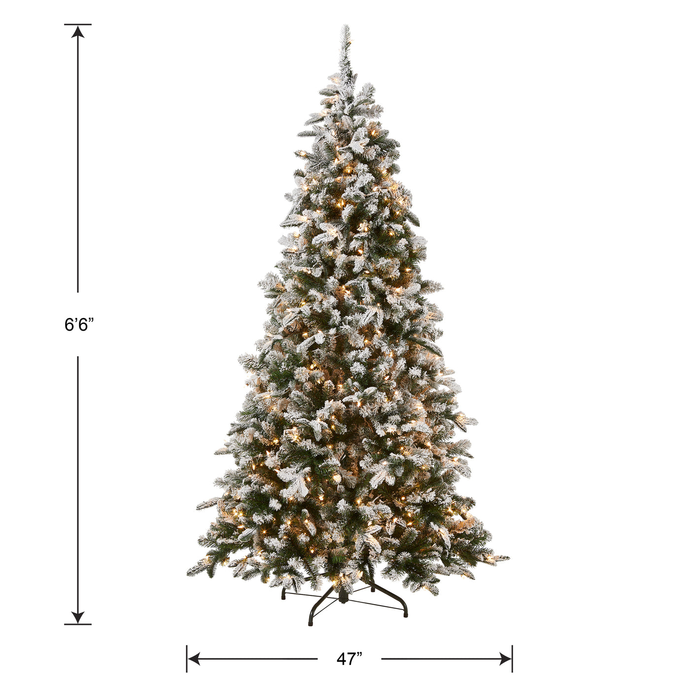 6.5 ft. Pre-Lit Snowy Everest Fir Medium Tree with Clear Lights - National Tree Company