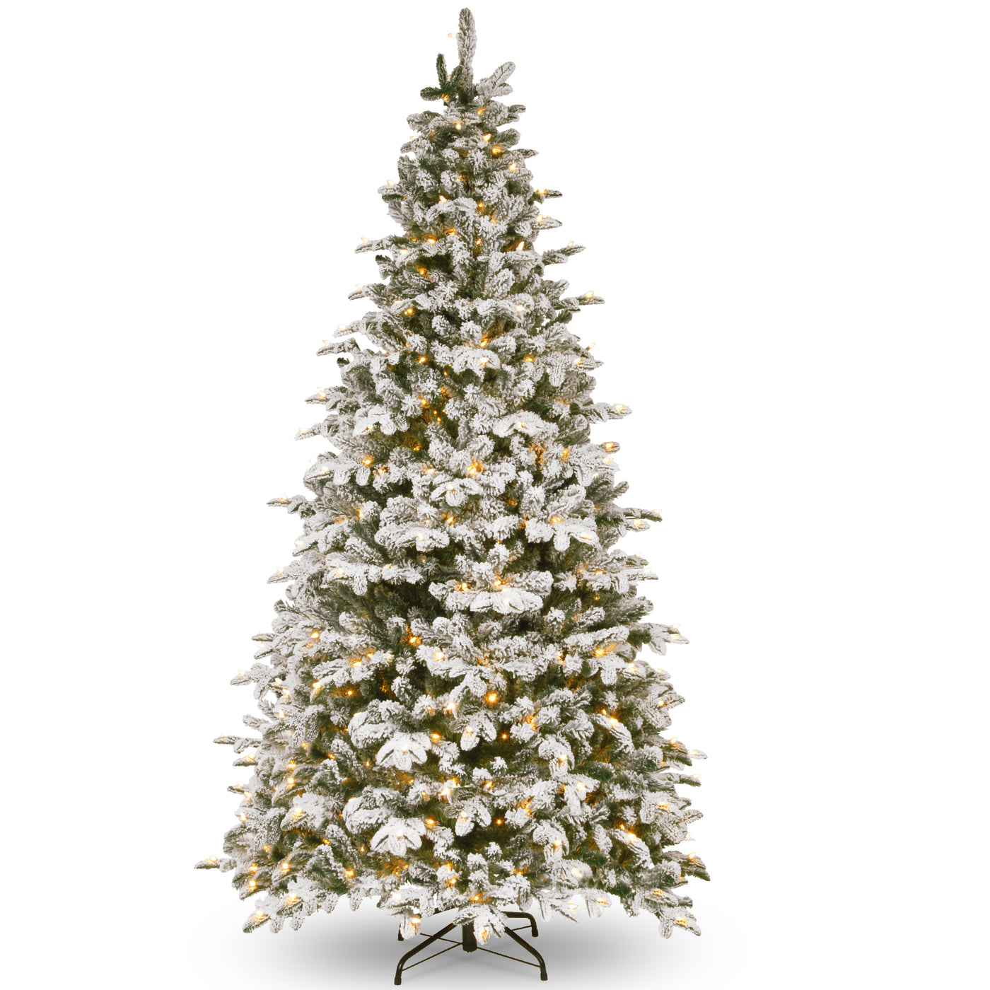 9 ft. Pre-Lit Snowy Everest Fir Medium Tree with Clear Lights - National Tree Company