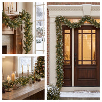 9 ft. Pre-Lit Woodland Garland with Warm White LED Lights - National Tree Company