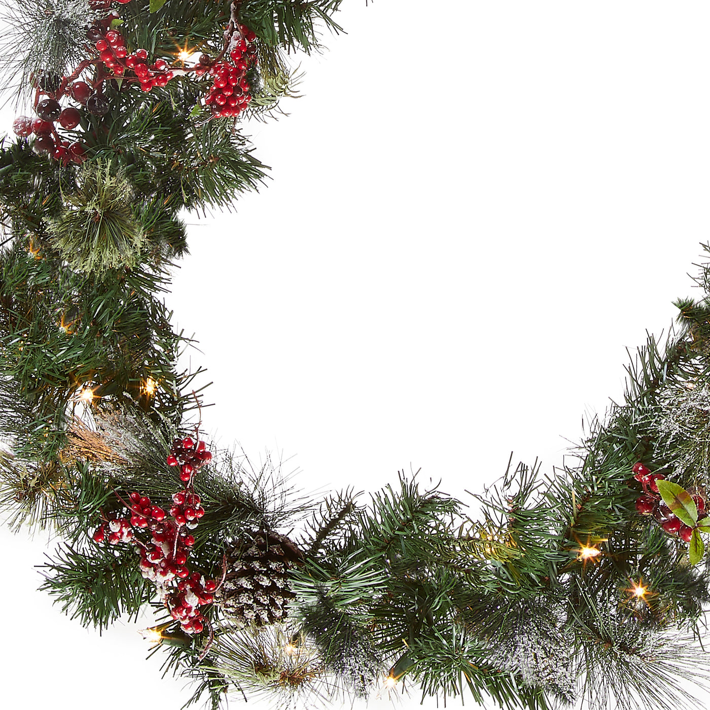 9 ft. Pre-Lit Wintry Berry Garland with Clear Lights - National Tree Company