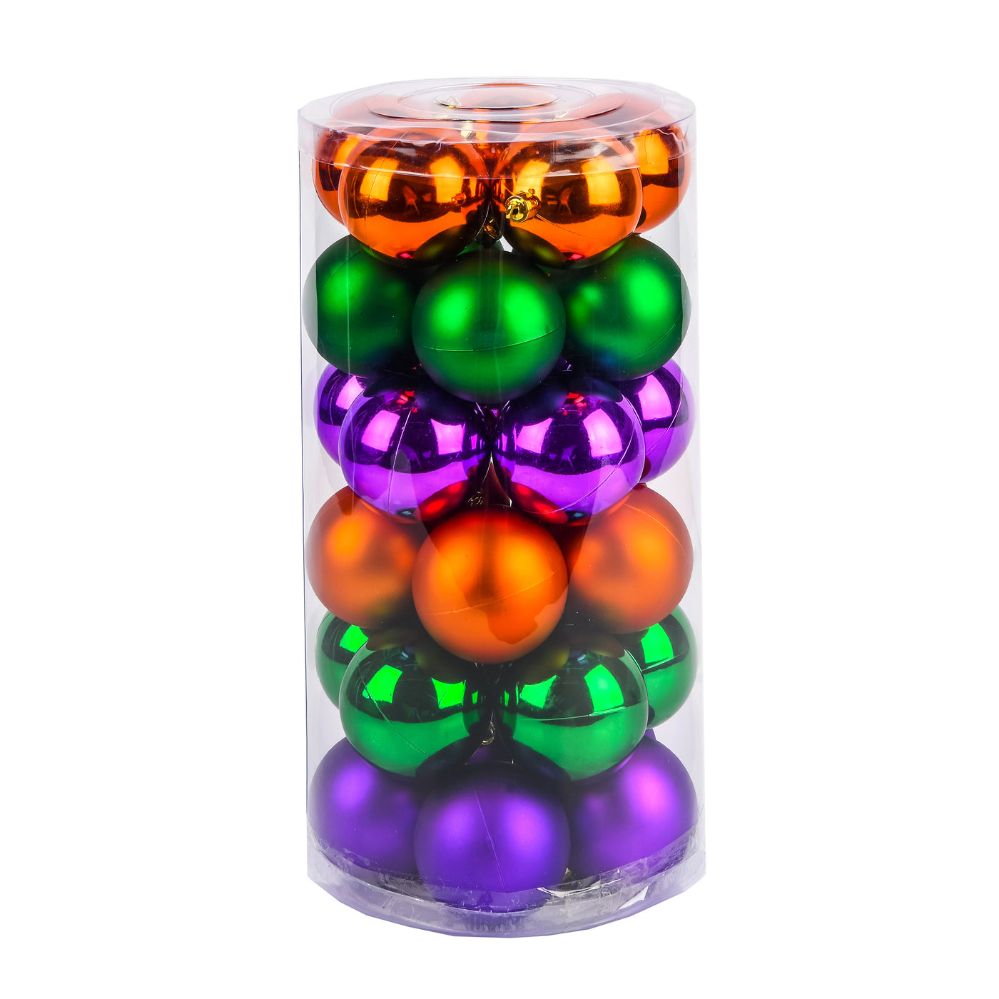 Halloween Ornament Set, Orange, Green, Purple, Globe Shape, 30 Piece Set - National Tree Company