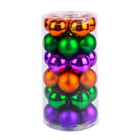 Halloween Ornament Set, Orange, Green, Purple, Globe Shape, 30 Piece Set - National Tree Company