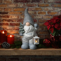 19" Winter Gnome with Lantern Candleholder - National Tree Company