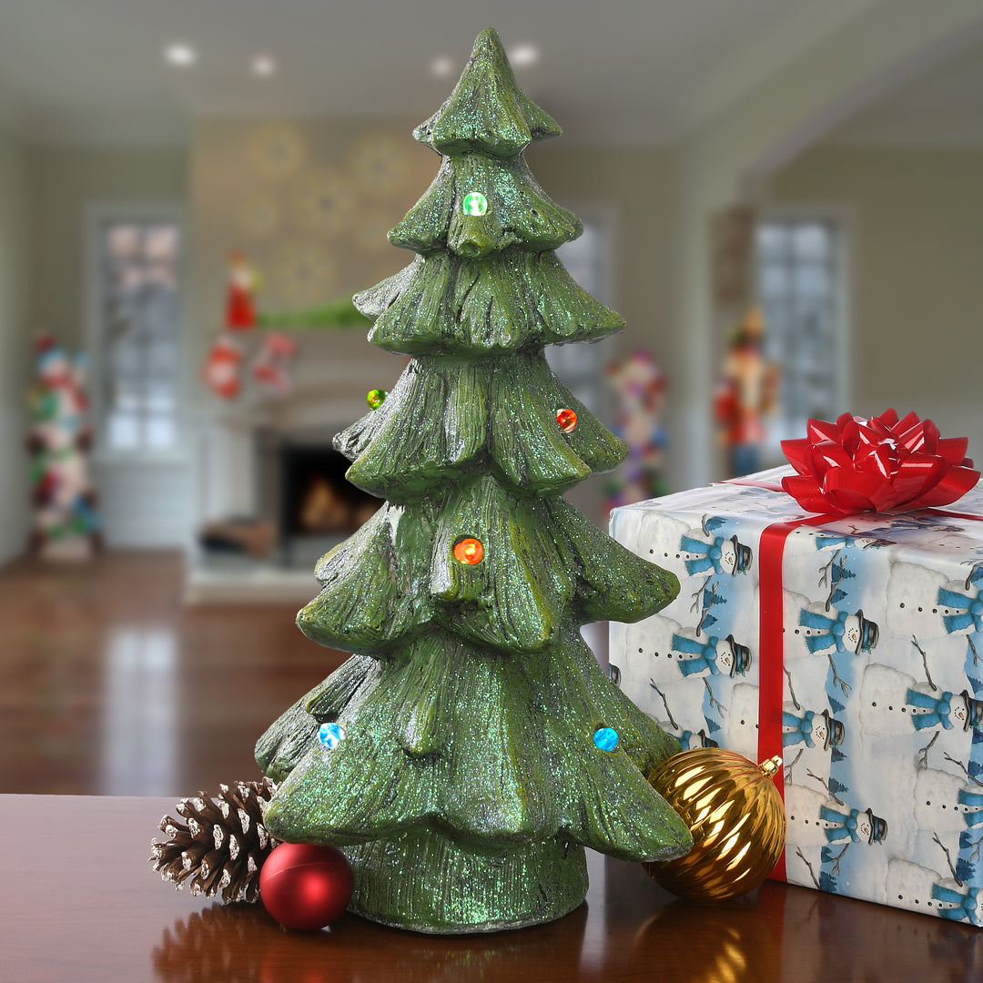 22" Lighted Ceramic Christmas Tree