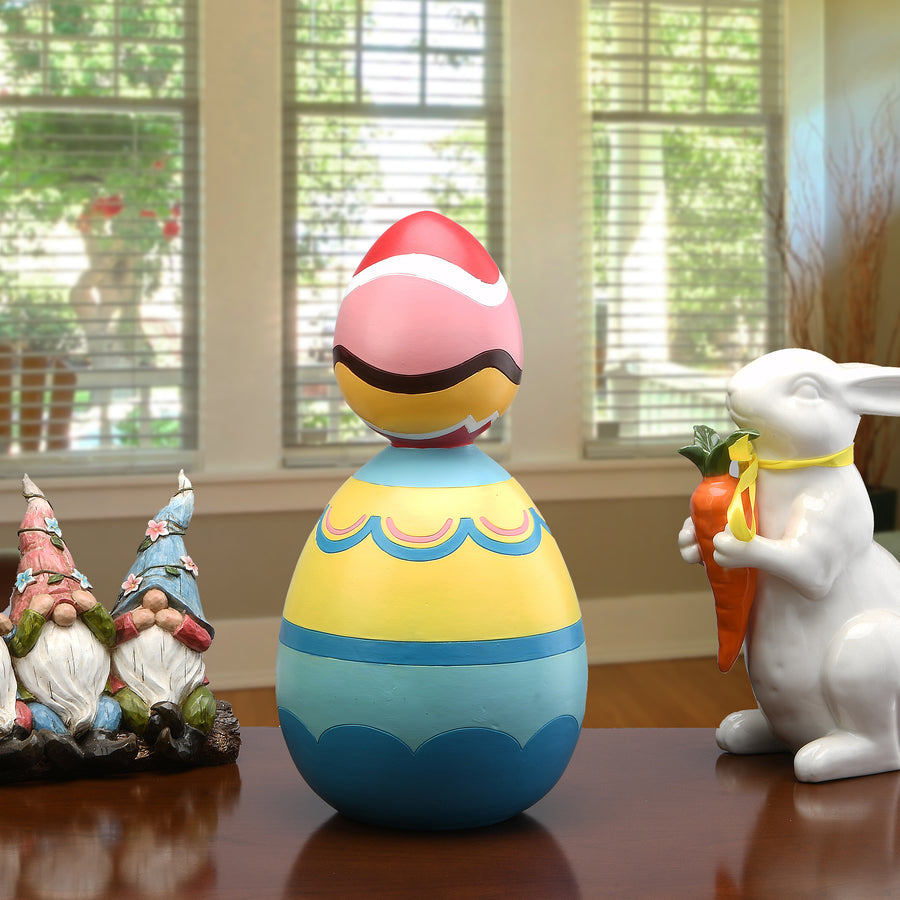 16 in. Stacked Eggs Table Decoration