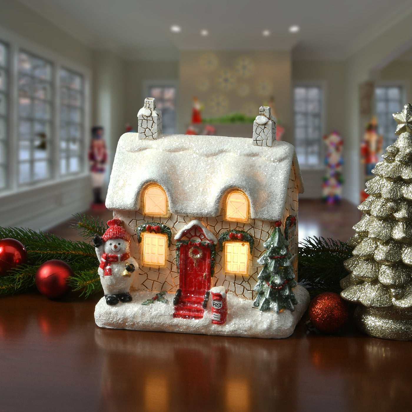 8 in. Lighted Cottage - National Tree Company