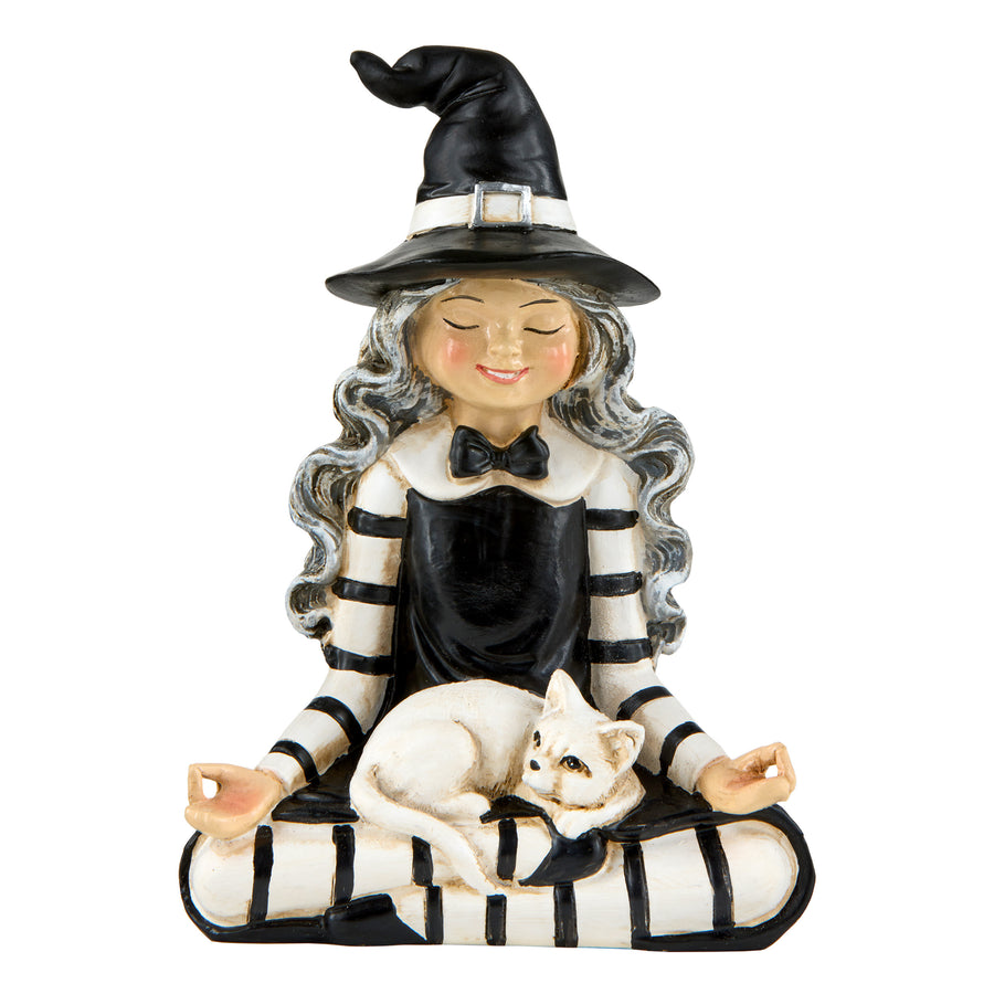 5 in. Halloween Yoga Witch Tabletop Decoration - National Tree Company