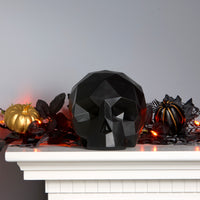 Halloween Origami Skull, Black, Tabletop Decoration, 6inch - National Tree Company