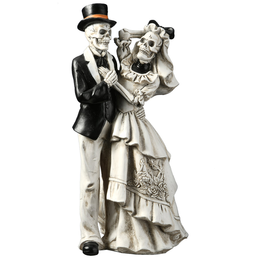 Halloween Skeleton Bride and Groom Decoration, Halloween Collection, 11 in - National Tree Company