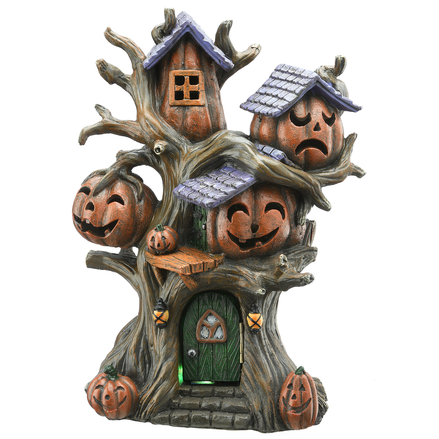 Halloween Tree of Jack O' Lanterns Decoration, LED Lights, 12 in - National Tree Company