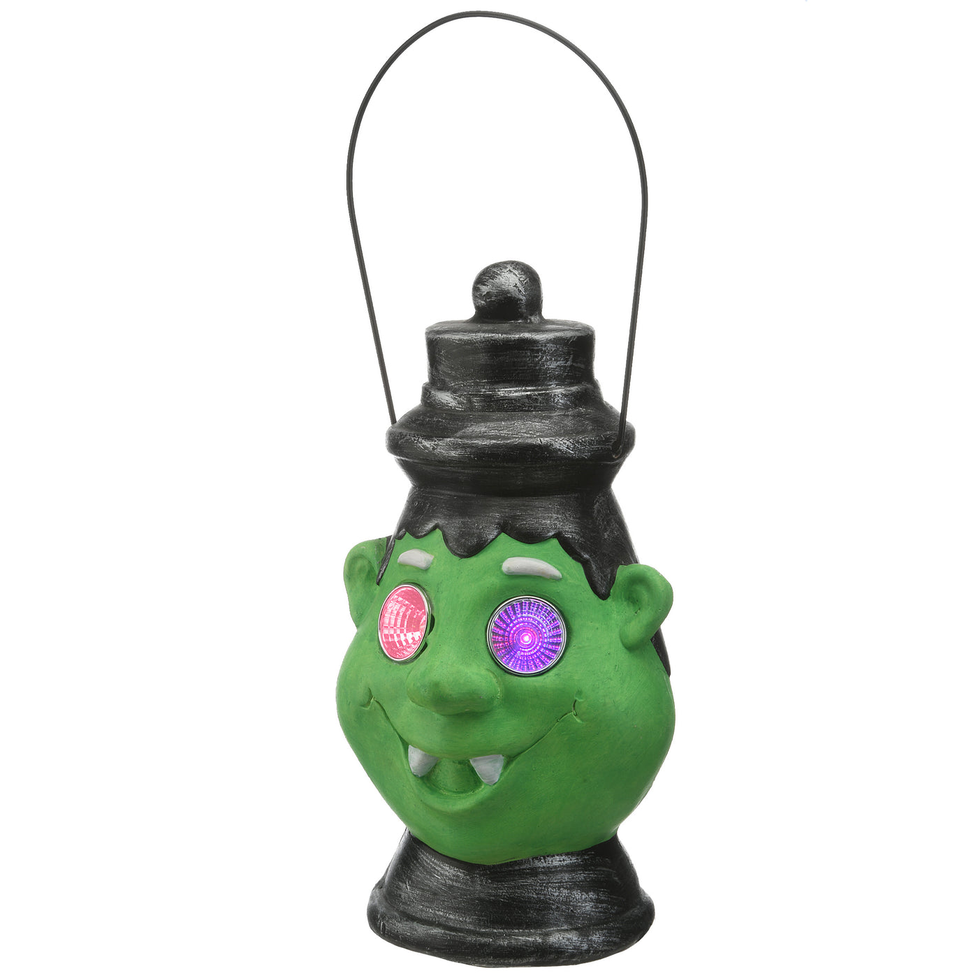 Halloween Green Ghoul Lantern, LED Lights, 12 Inches - National Tree Company