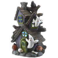 Halloween Pre-Lit Haunted House Decoration, LED Lights, 6 Inches - National Tree Company