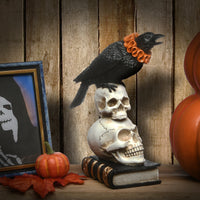 Halloween Crow and Skulls Decoration, 11 Inches - National Tree Company