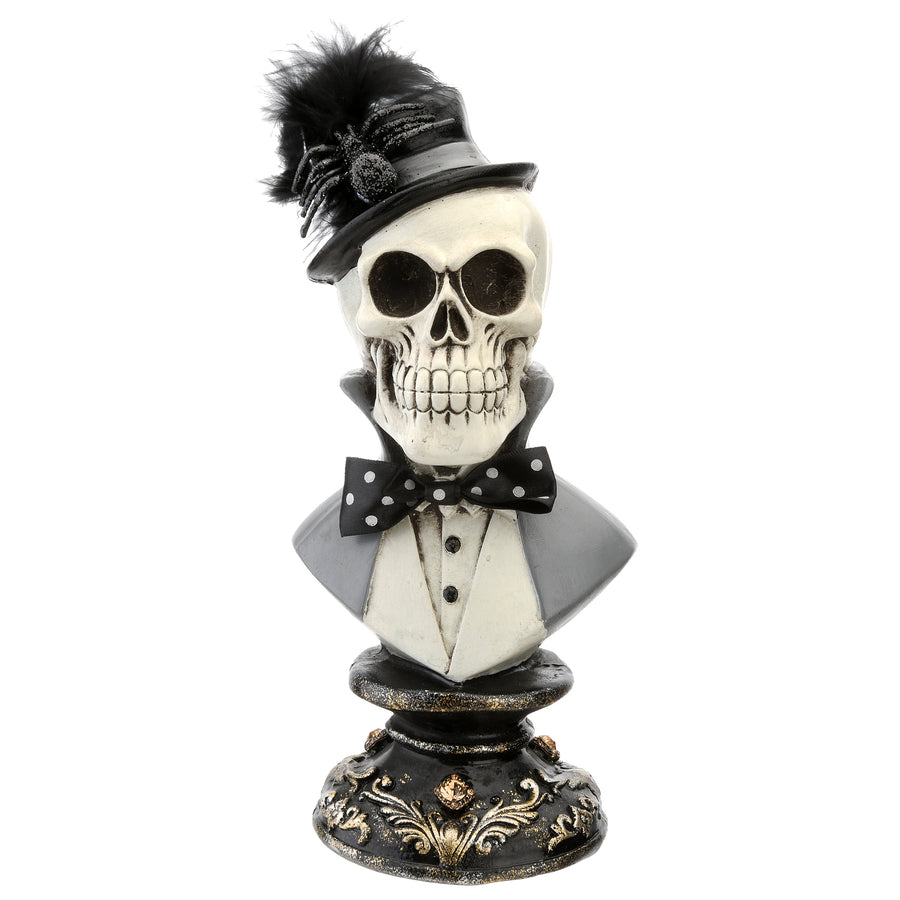 10 in. Halloween Male Skeleton Bust Decoration - National Tree Company