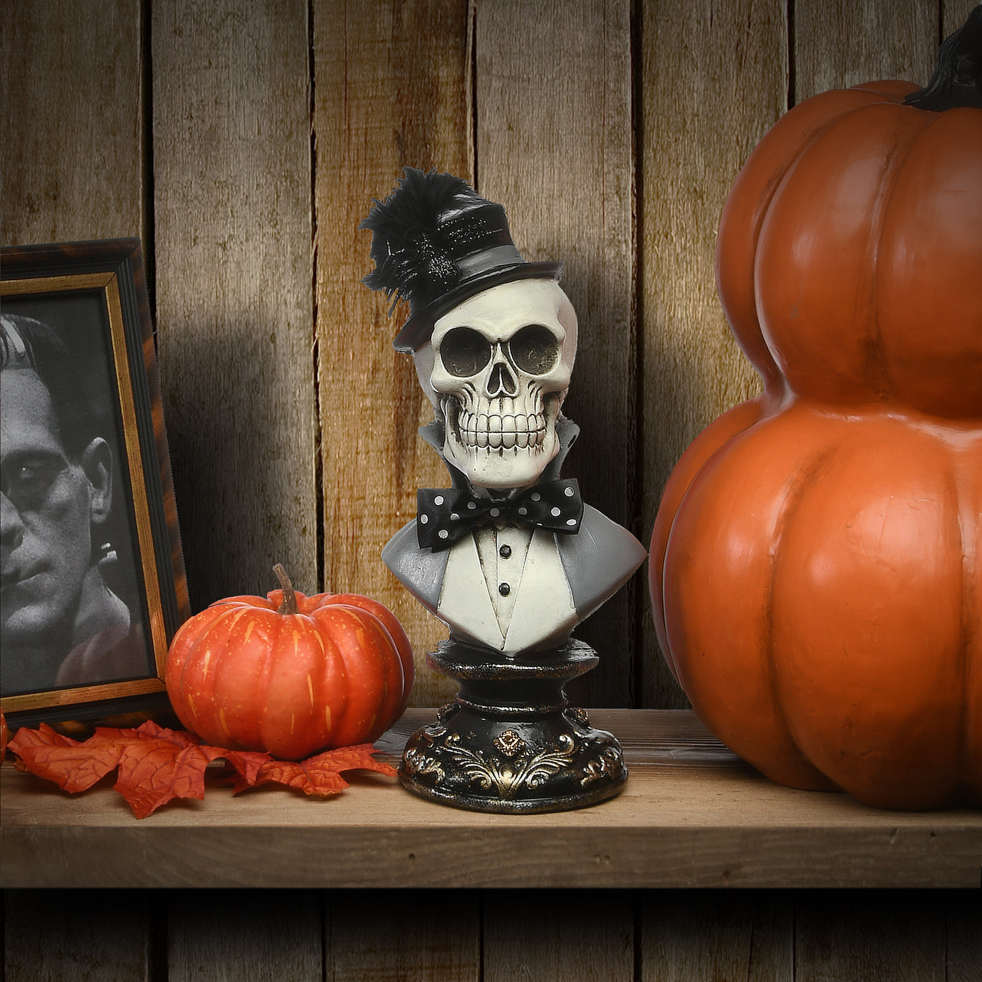 Halloween Male Skeleton Bust Decoration, 10 Inches - National Tree Company