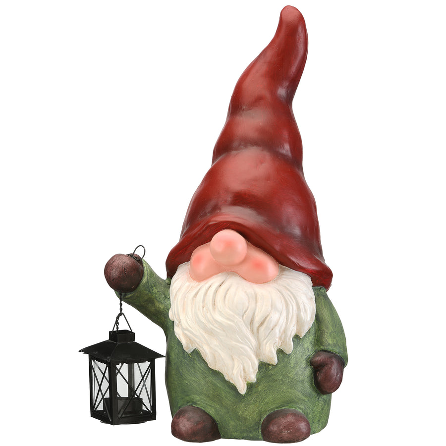 18 in. Red and Green Gnome Candleholder - National Tree Company