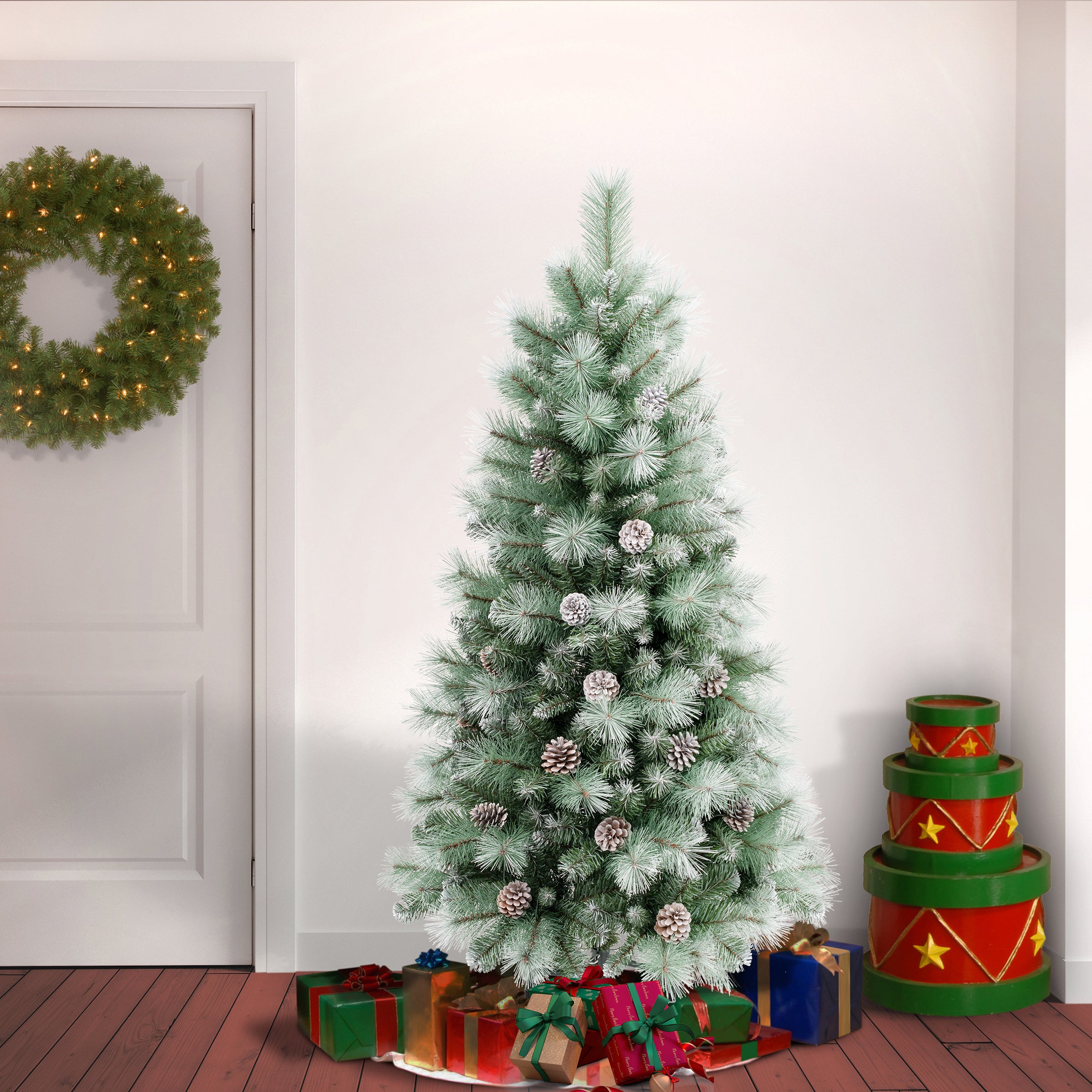 National Tree Company Pre Lit Feel Real Mixed Pine Christmas high quality Tree 6.5 FT