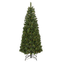 6 ft. Pre-Lit Pop-Up Pinewick Jinglepop Artificial Christmas Tree with Warm White LED Lights - National Tree Company