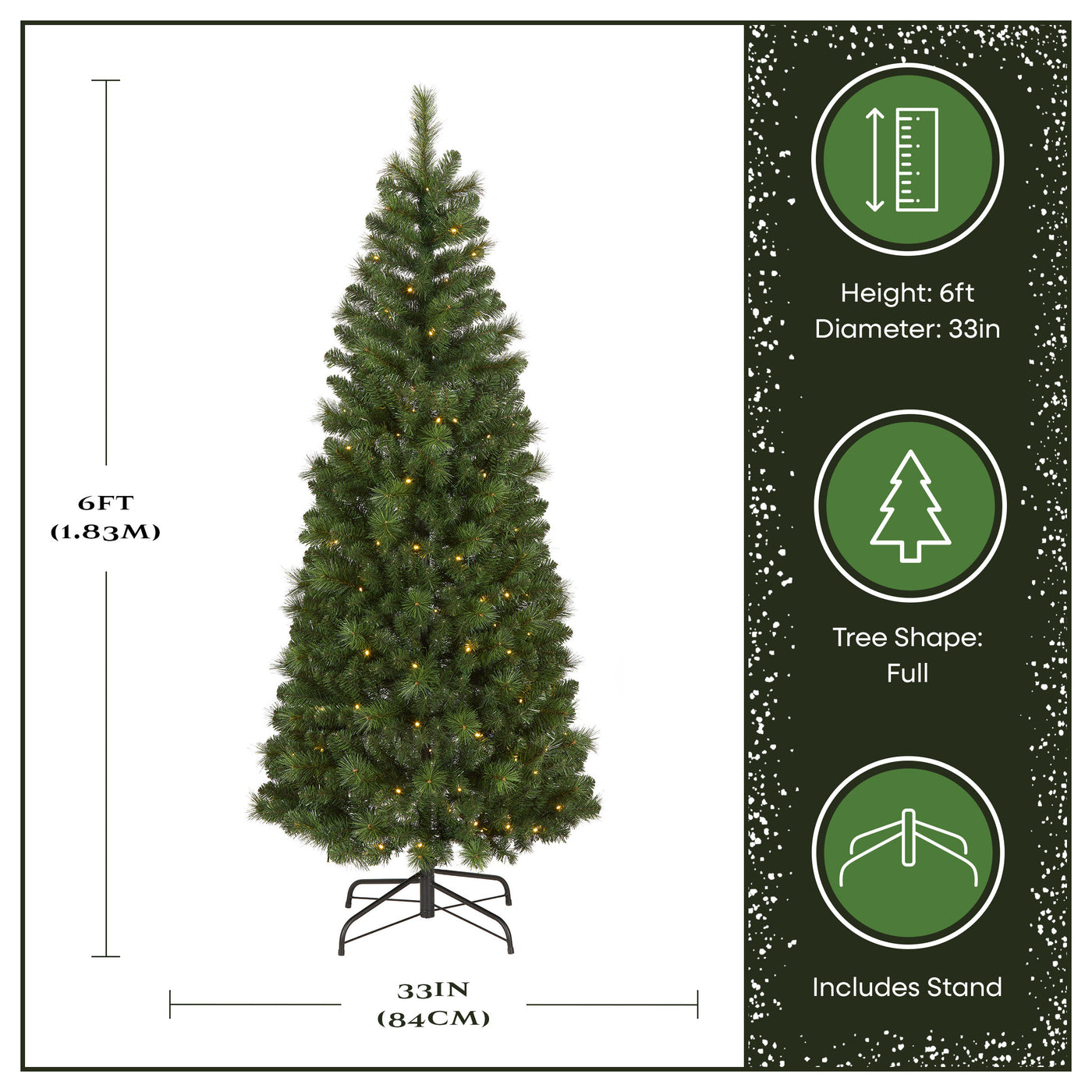 6 ft. Pre-Lit Pop-Up Pinewick Jinglepop Artificial Christmas Tree with Warm White LED Lights - National Tree Company
