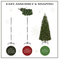 6 ft. Pre-Lit Pop-Up Pinewick Jinglepop Artificial Christmas Tree with Warm White LED Lights - National Tree Company