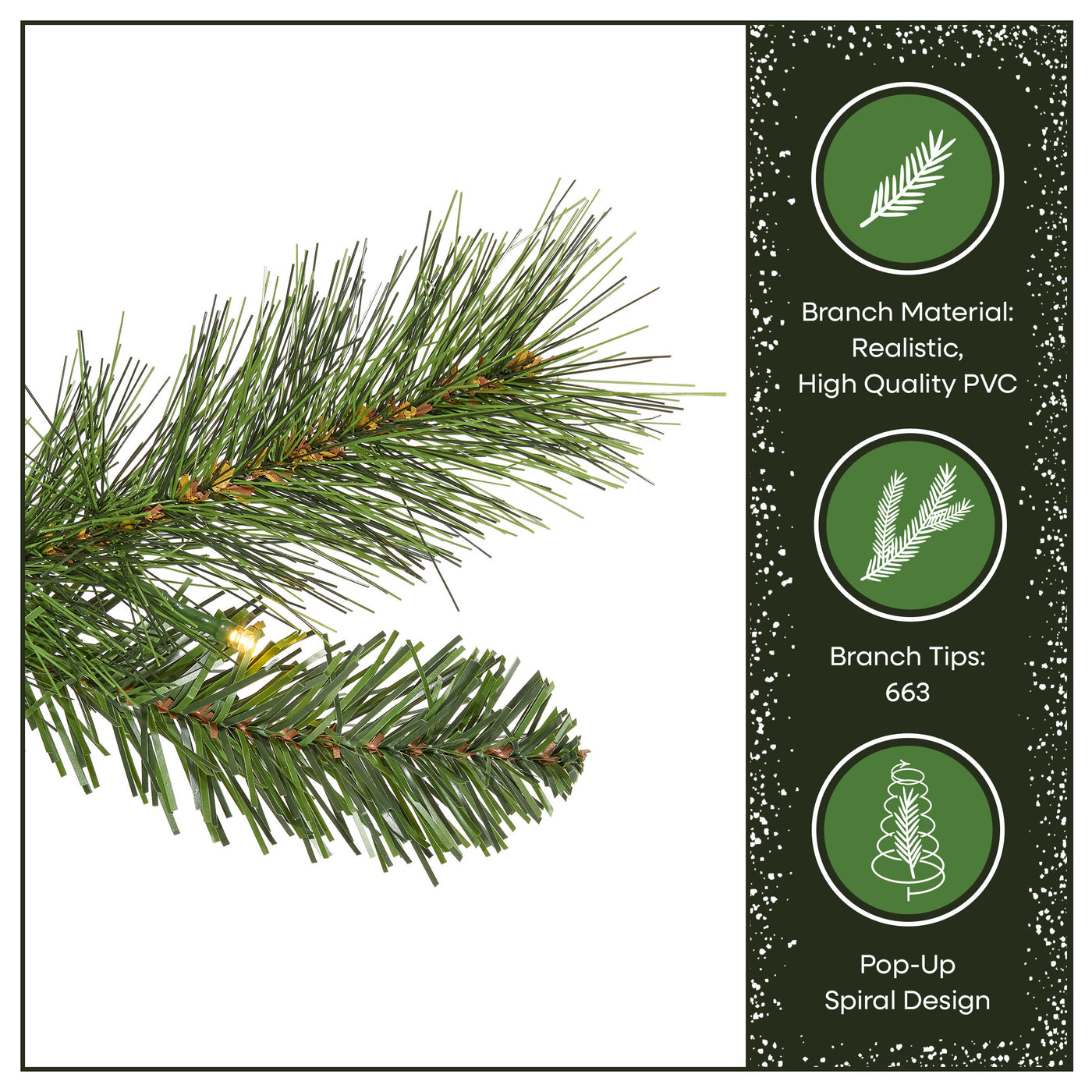 6 ft. Pre-Lit Pop-Up Pinewick Jinglepop Artificial Christmas Tree with Warm White LED Lights - National Tree Company