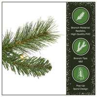 6 ft. Pre-Lit Pop-Up Pinewick Jinglepop Artificial Christmas Tree with Warm White LED Lights - National Tree Company