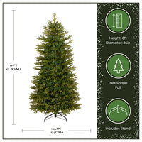 6 ft. Pre-Lit Pop-Up Everly Jinglepop Artificial Christmas Tree with Warm White LED Lights - National Tree Company