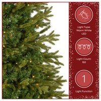 6 ft. Pre-Lit Pop-Up Everly Jinglepop Artificial Christmas Tree with Warm White LED Lights - National Tree Company