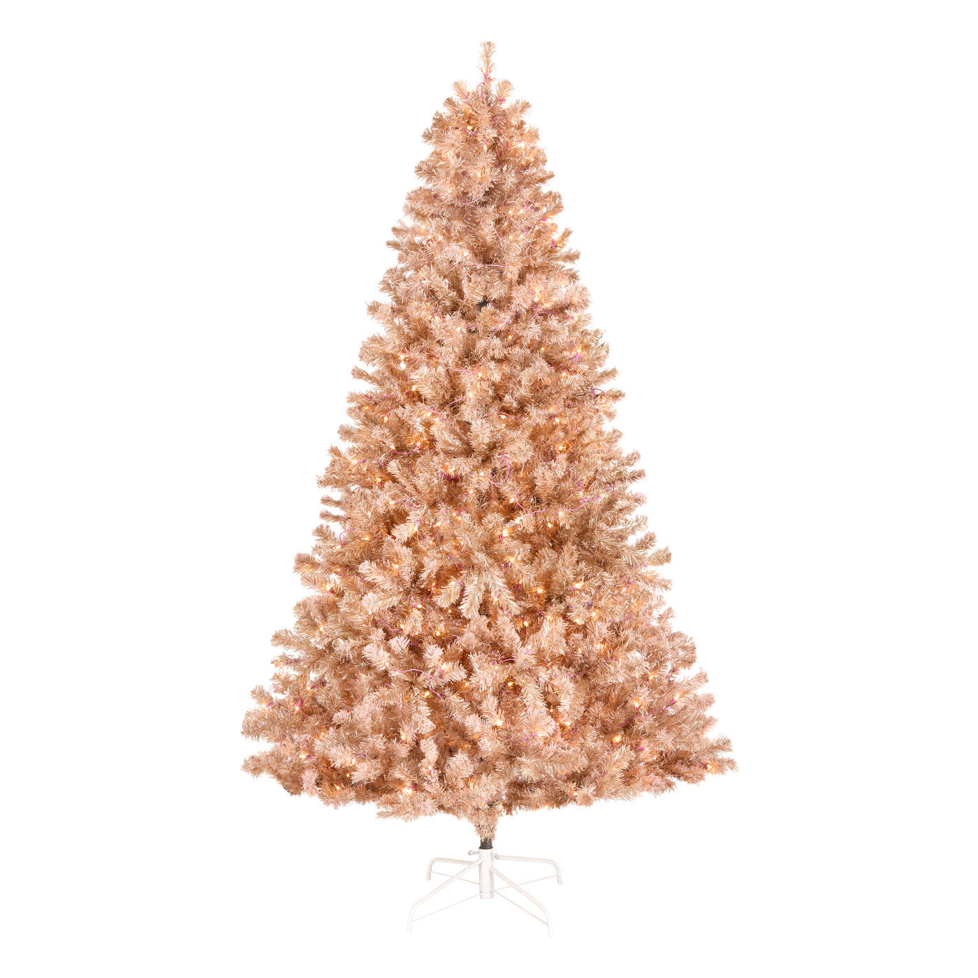 7.5 ft Pre-Lit Pink Flocked Full Artificial Christmas Tree with Clear Lights - National Tree Company
