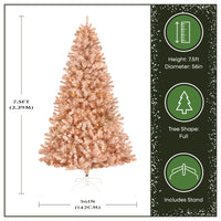 7.5 ft Pre-Lit Pink Flocked Full Artificial Christmas Tree with Clear Lights - National Tree Company