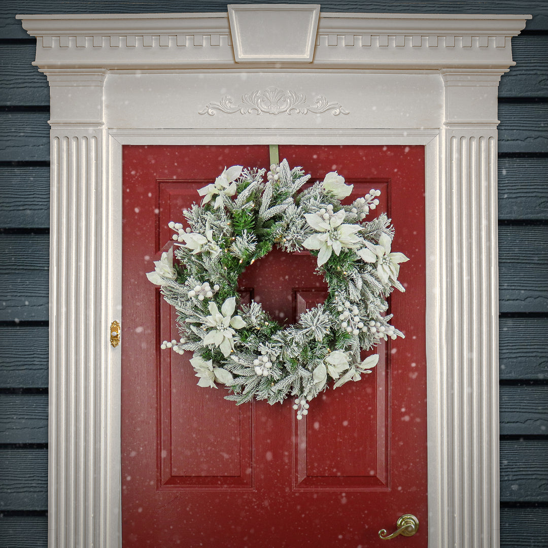 Pre Lit Old World Santa Wreath for Your Front Door. 