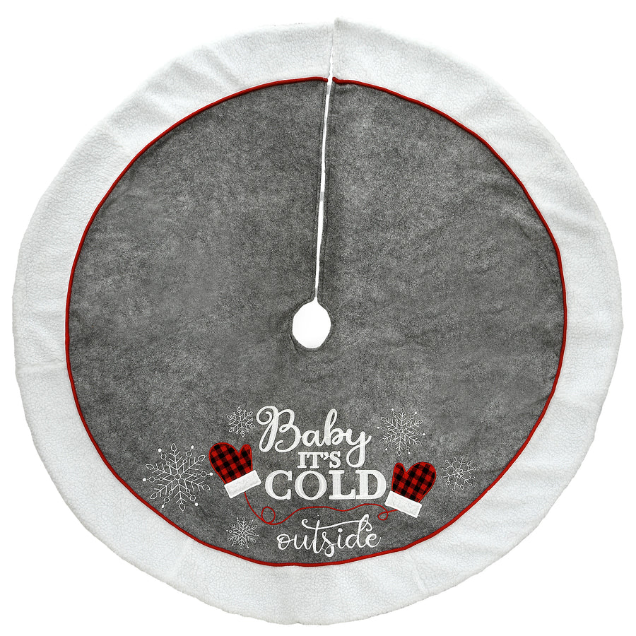 48" “Baby its Cold Outside" Tree Skirt - National Tree Company