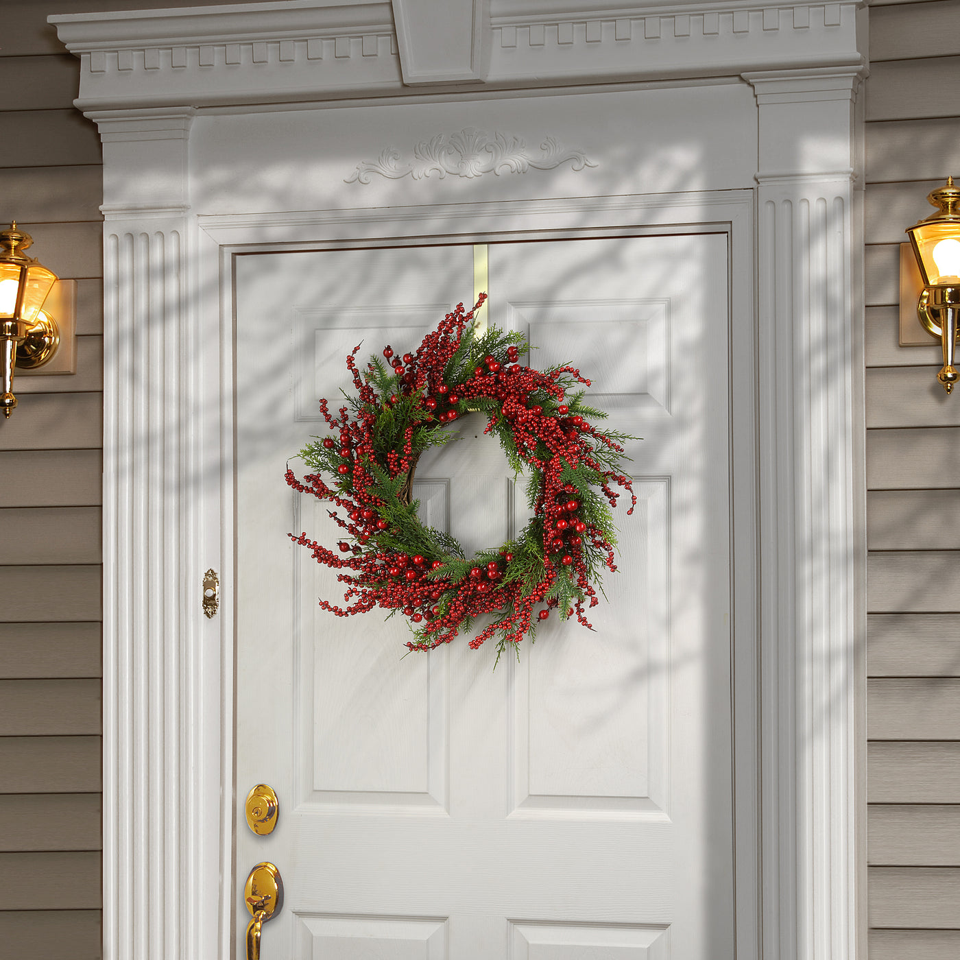 24 in. Cedar and Berry Wreath - National Tree Company